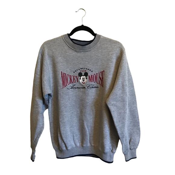 Disney M Vintage 90s Mickey & Co. Gray Men’s sweatshirt - Picture 1 of 9